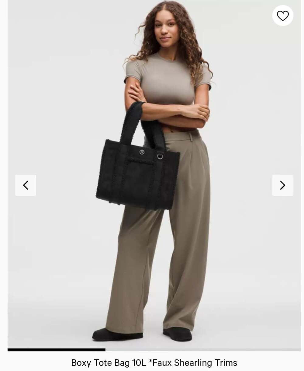 Lululemon Boxy Tote Bag 10L Faux Shearling Trims SOLD OUT